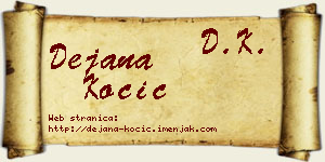Dejana Kočić vizit kartica